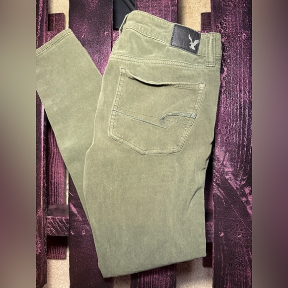 American Eagle Olive Stretch Pants, Jeggings-360• super stretch, size 6 - Picture 1 of 6